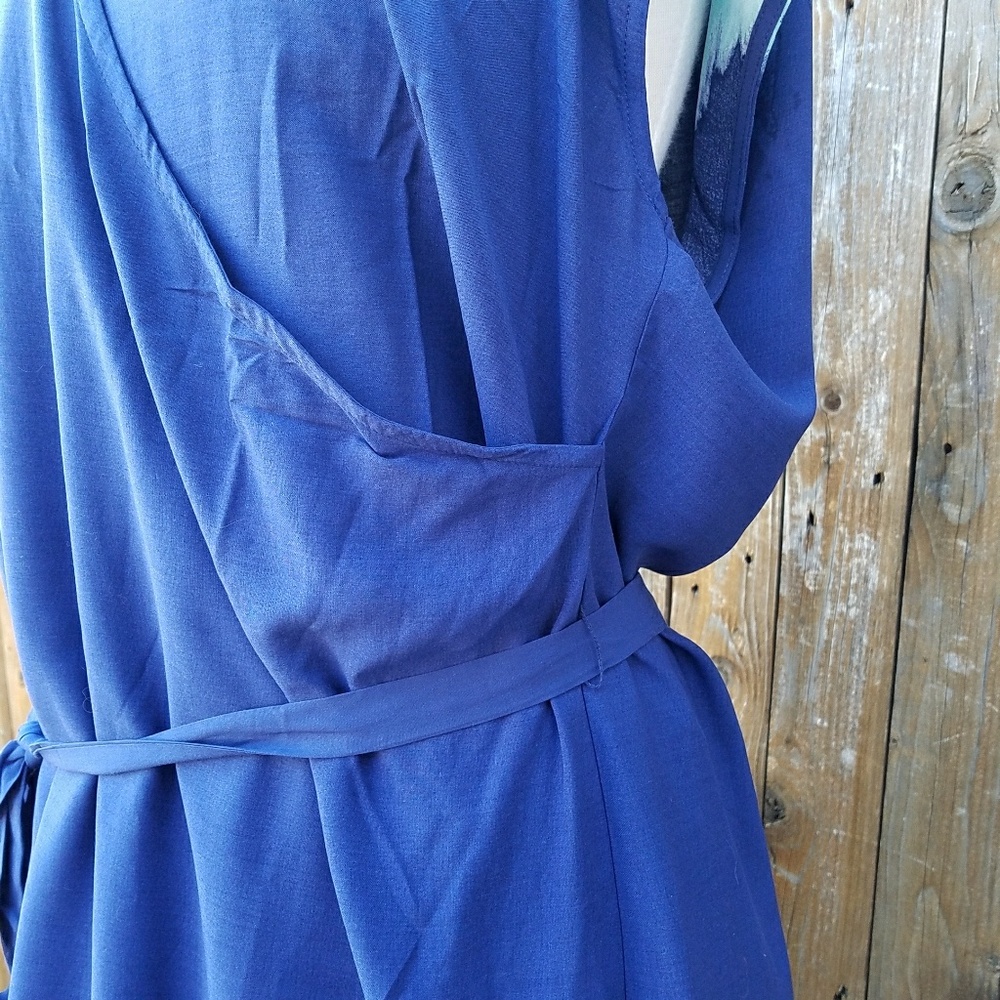 + NWT Lane Bryant Dip Dye Faux Wrap Dress - Picture 4 of 8